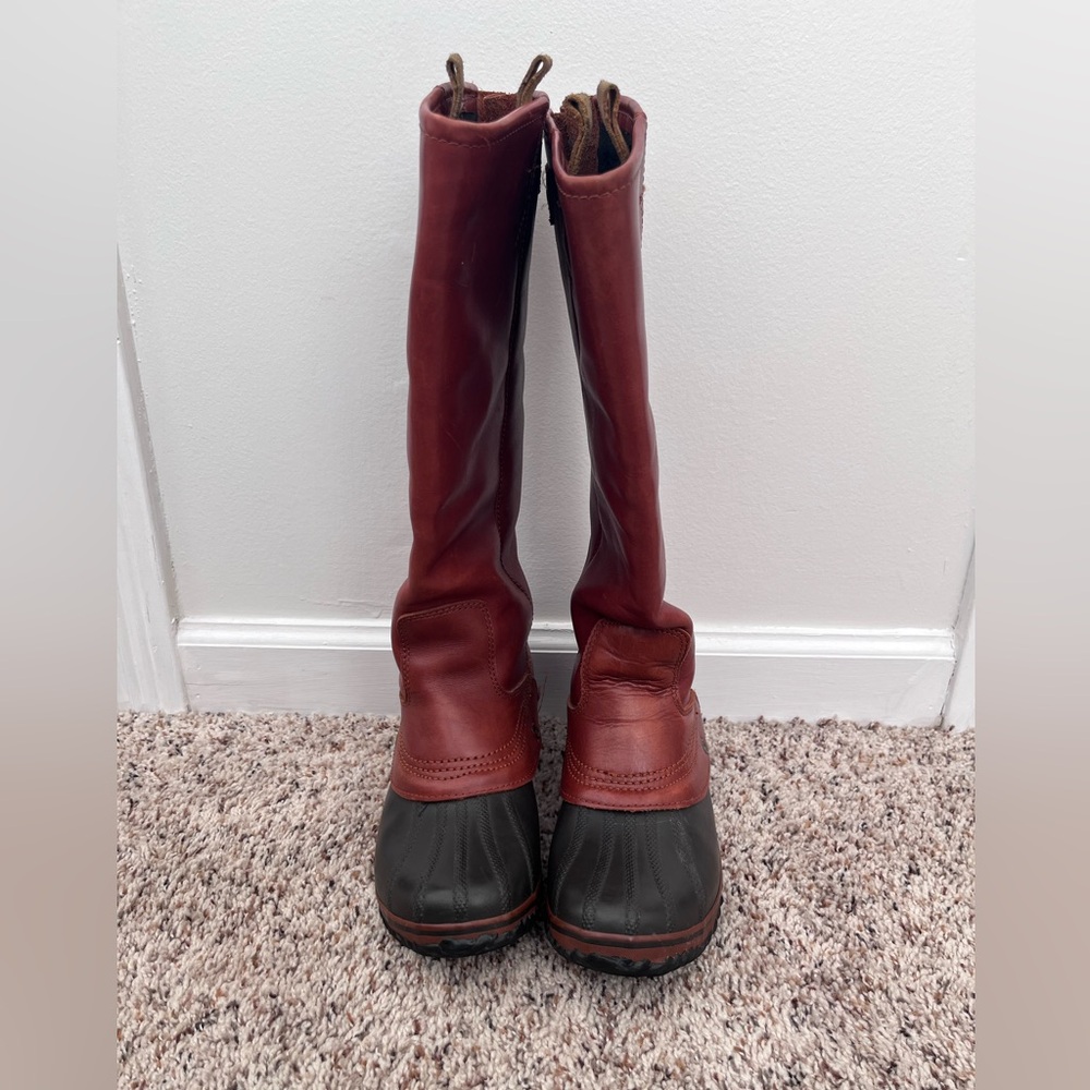 SOREL SLIMPACK TALL 8.5 EQUESTRIAN Riding Rain Boot Women CINNAMON Waterproof